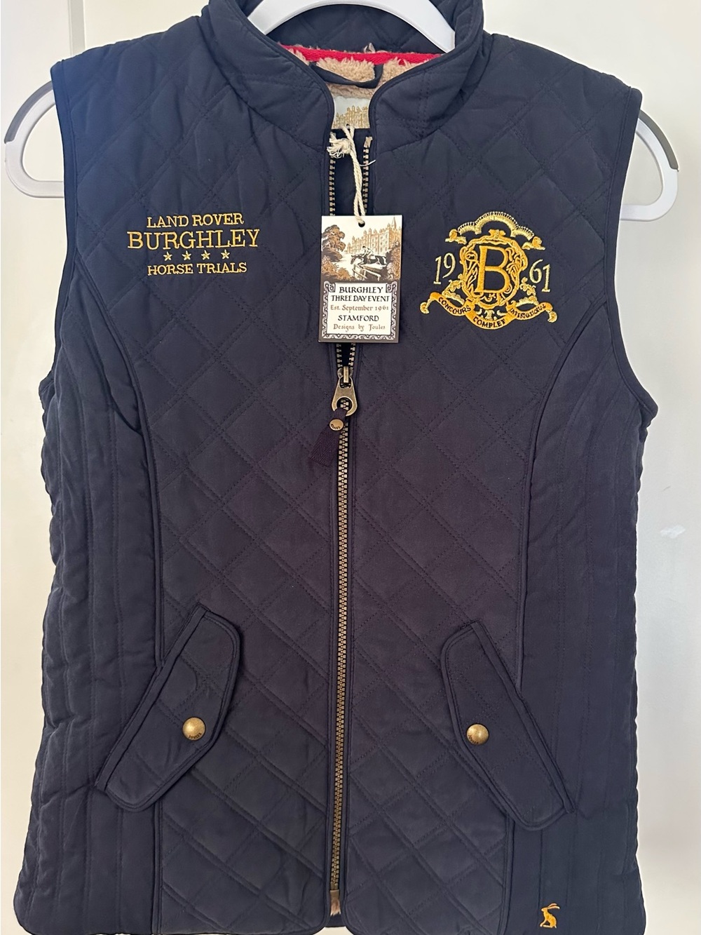 NWT Joules UK Burghley Sherpa lined vest, size 4